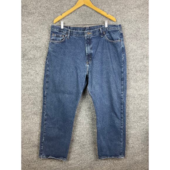 Wrangler Jeans Men's 42 X 30 Blue Relaxed Fit 100% Cotton - Picture 1 of 9